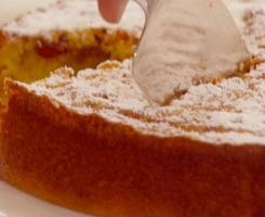 Arándano y torta de Maíz